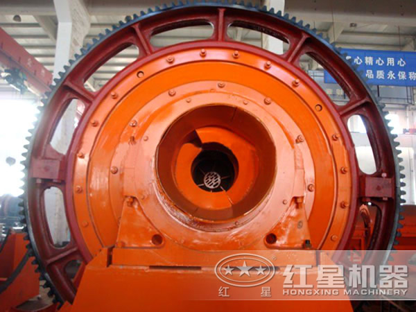 不同角度下的選鉬球磨機(jī)