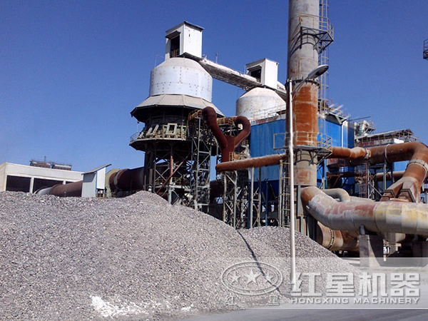 白云石回轉窯生產工藝客戶現場