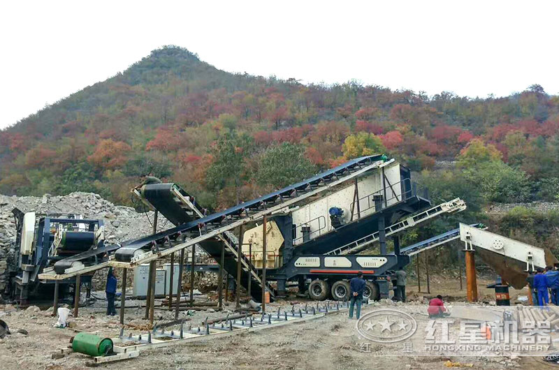 流動(dòng)磕石機(jī)處理現(xiàn)場